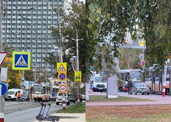 Утром в Ульяновске авто сбило выходившего из трамвая мужчину