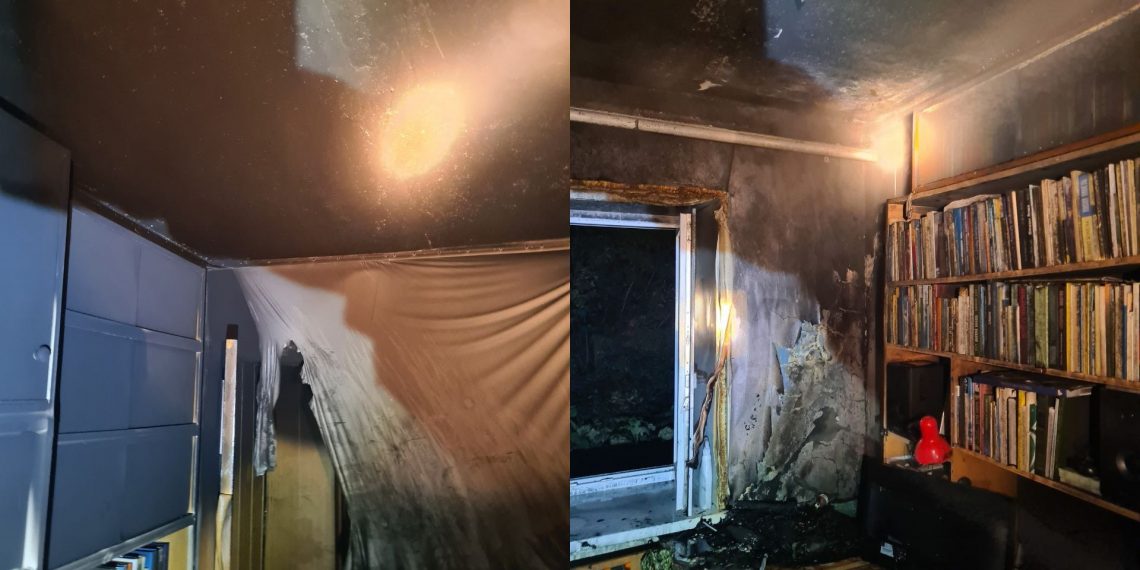 При пожаре на Полбина один человек спасен, девять эвакуировались