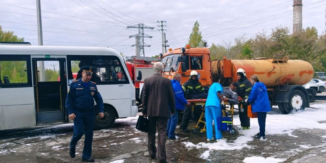 В Новоульяновске отработали эвакуацию школы, взрыв газа и ДТП с бензовозом