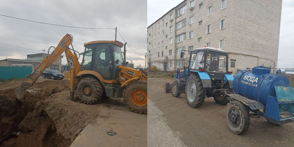 В Инзе повторно прорвало недавно отремонтированный водопровод