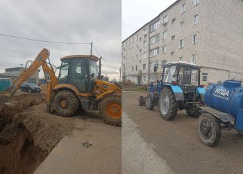 В Инзе повторно прорвало недавно отремонтированный водопровод