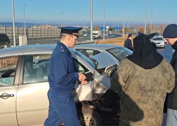 40 машин пострадало в утренних авариях на Президентском мосту в Ульяновске