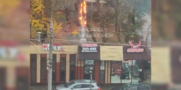 На Минаева в Ульяновске горело кафе