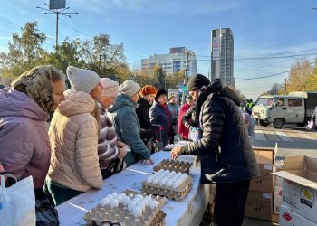 На ярмарке в Киндяковке ульяновцы активно запасаются дешёвыми яйцами