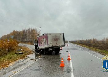 «ГАЗель» и «десятка» жёстко столкнулись на встречке под Ульяновском