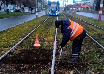В Ульяновске начался осенний этап регулировки трамвайных путей