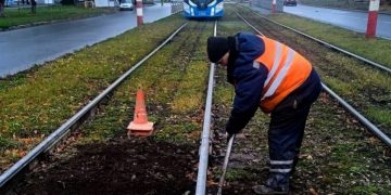В Ульяновске начался осенний этап регулировки трамвайных путей