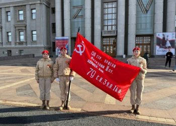 Ульяновские юнармейцы приняли участие в эстафете «Марш Знамени Победы»