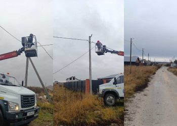 На улице Утренней в квартале «Г» установили 12 новых фонарей