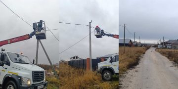 На улице Утренней в квартале «Г» установили 12 новых фонарей