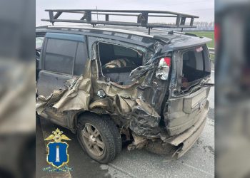 КамАЗ протаранил стоящий Great Wall на трассе «Цивильск — Ульяновск»