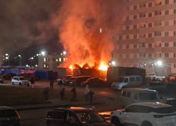 Два вагончика сгорели в Заволжском районе Ульяновска