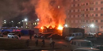 Два вагончика сгорели в Заволжском районе Ульяновска