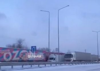 Пробка на трассе М5 под Ульяновском: фуры стоят в сторону Солдатской Ташлы