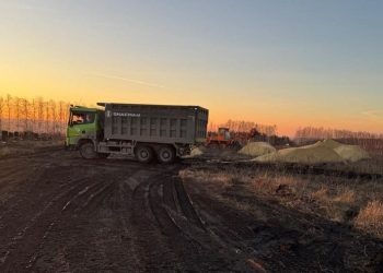 На ульяновском кладбище «Северное» начали укладывать основание для новых дорог