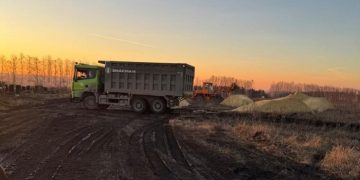 На ульяновском кладбище «Северное» начали укладывать основание для новых дорог