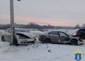 Две «Джетты» жёстко встретились на трассе «Казань – Буинск — Ульяновск»