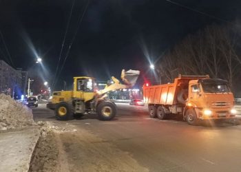 За сутки с улиц Ульяновска вывезли 165 самосвалов снега