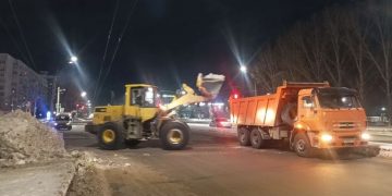 За сутки с улиц Ульяновска вывезли 165 самосвалов снега