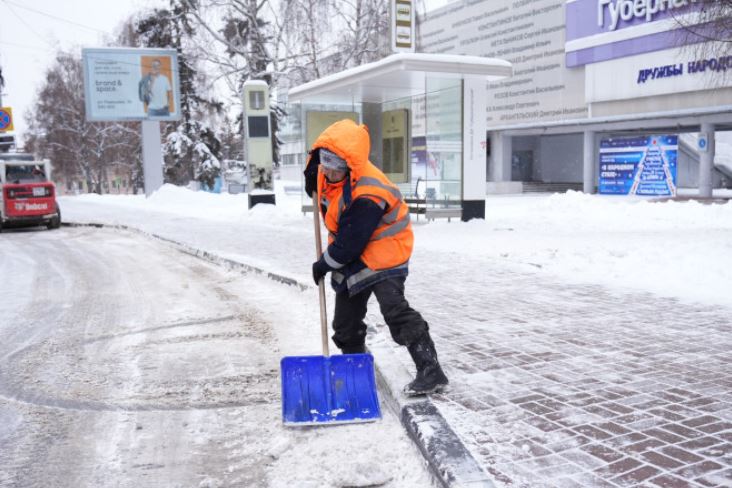 Болдакин рассказал о работе ульяновских дворников в лютый мороз