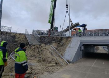 Дефектный лестничный марш на Минаевском мосту в Ульяновске заменят весной