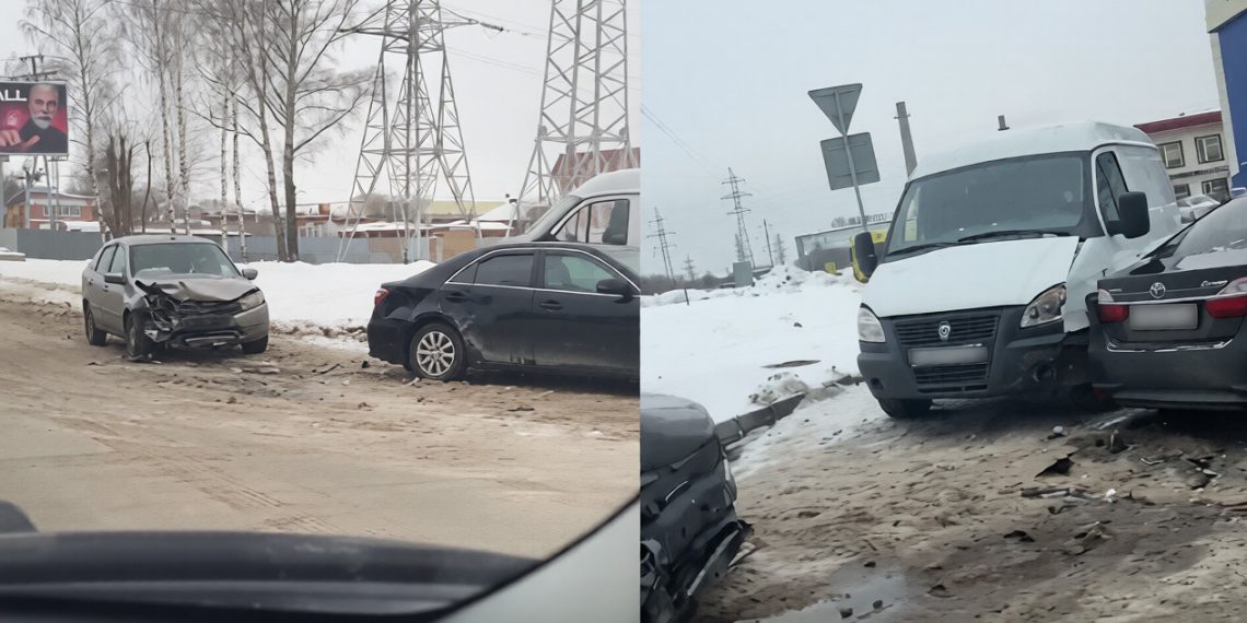 Тройное ДТП на Московском шоссе в Ульяновске создало масштабную пробку