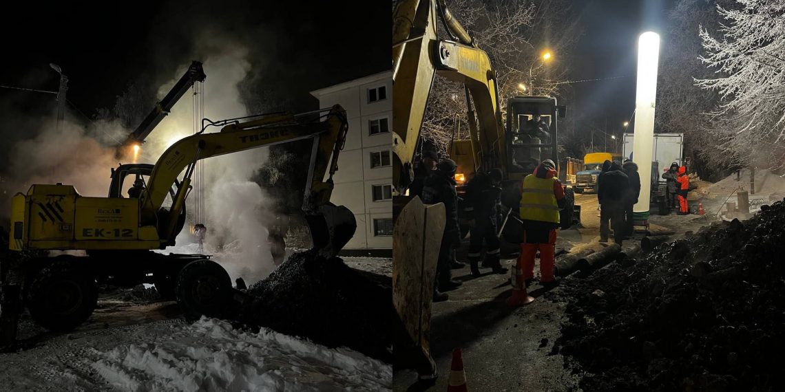 Ремонт теплосети в центре Ульяновска планируют завершить к полуночи