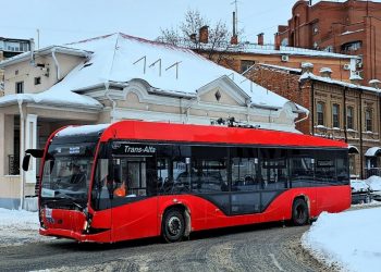 Автономный троллейбус «Авангард» на автономном ходу начал работу на маршруте №14м в Ульяновске