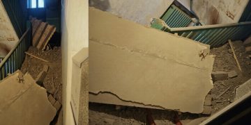 В квартире на улице Ростовской в Ульяновске рухнул потолок