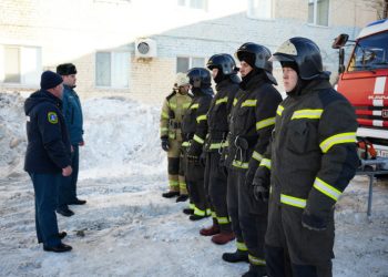 На базе ПАТП-1 в Ульяновске прошёл смотр противопаводковых сил и средств