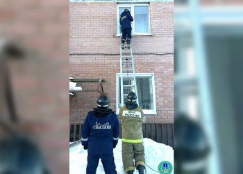 В Ульяновске малыш запер маму на лестничной клетке, помогли спасатели