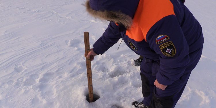 МЧС опубликовало данные о толщине льда на реках Ульяновской области