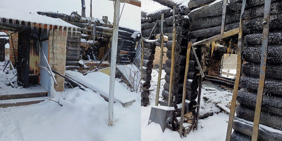 В Ульяновской области пожилая женщина и её слепой сын-инвалид остались без крова из-за пожара