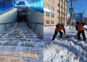 200 рабочих вышли на уборку остановок и переходов Ульяновска