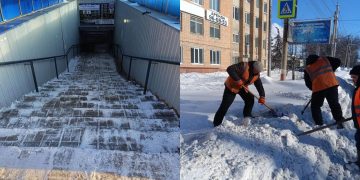 200 рабочих вышли на уборку остановок и переходов Ульяновска