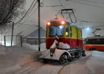 Три трамвайных маршрута в Ульяновске изменены из-за снега