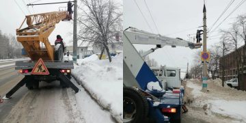 В Заволжье засветился проспект Туполева: там смонтировали 20 новых фонарей