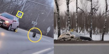 На оживлённой трассе близ Новоульяновска у «Хавала» оторвало колесо