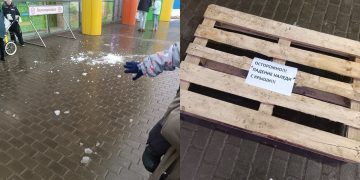 В Ульяновске сосулька с крыши супермаркета едва не убила ребёнка