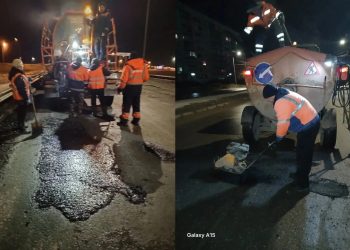 На дорогах Ульяновска применили термос-миксер для ликвидации аварийной ямочности