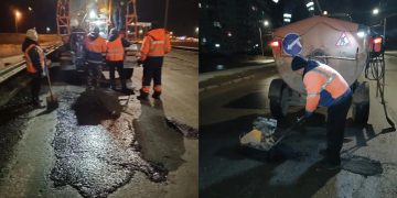 На дорогах Ульяновска применили термос-миксер для ликвидации аварийной ямочности