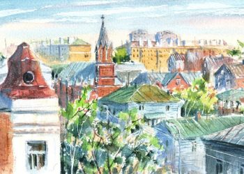 Во «Владимирском саду» откроется выставка акварелей с видами Ульяновска