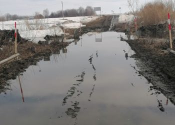 В Цильнинском районе затопило мост через Бугурну