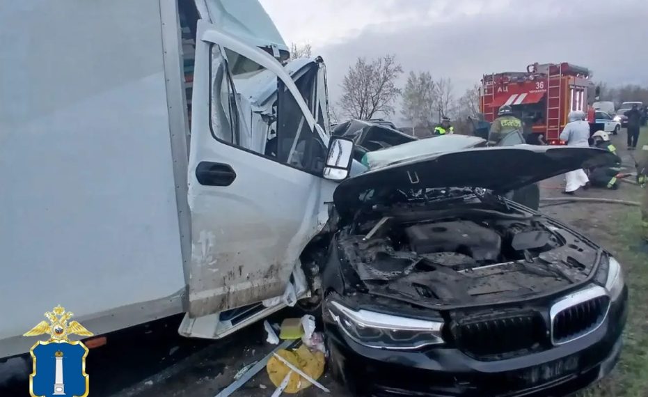 BMW лоб в лоб столкнулся с «Газелью» на трассе под Ульяновском