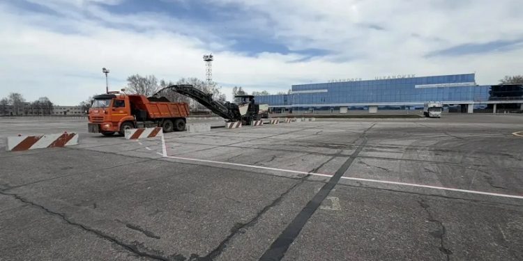 В Ульяновске начали капитально ремонтировать перрон аэропорта