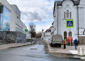 В центре Ульяновска оборудовали новый пешеходный переход