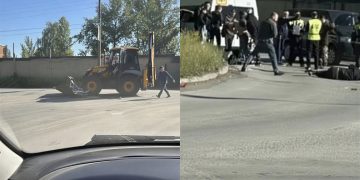 Трактор и микроавтобус столкнулись в Ульяновске утром 28 мая