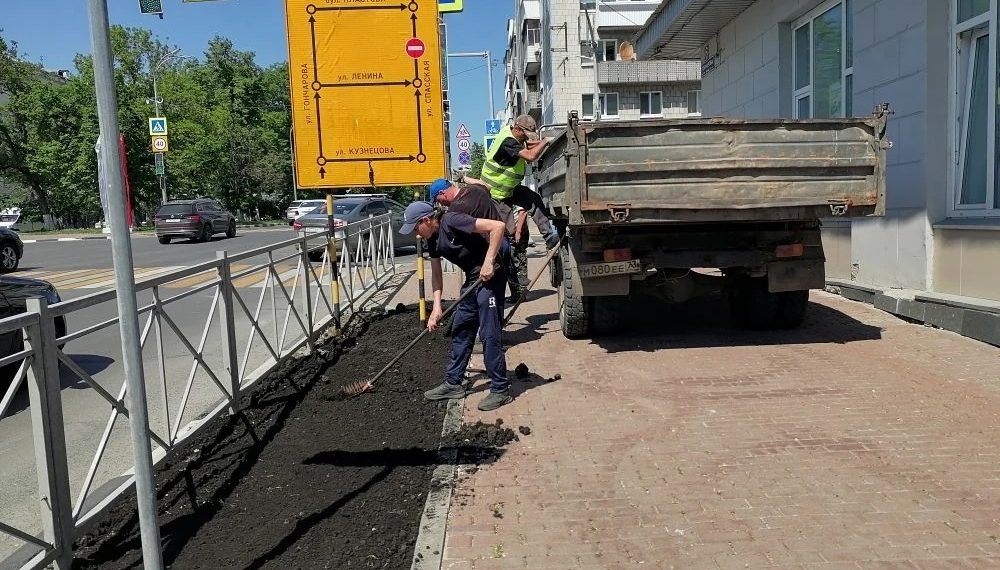 «Зелёный ковёр» возвращается: на Гончарова восстанавливают газоны