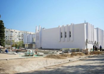 Фасад ДК «Руслан» готов на 90%