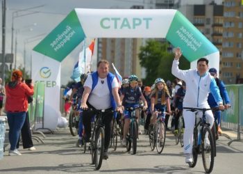 Мэр Болдакин и его байк приняли участие в «Ульяновском велодне»